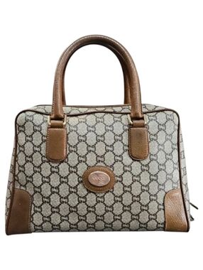 Vintage Gucci Plus GG Supreme Satchel Top Handle Bag 1980s